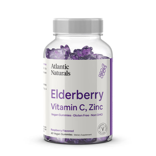 Organic Elderberry, Vitamin C, Zinc Gummies | Vegan 60ct