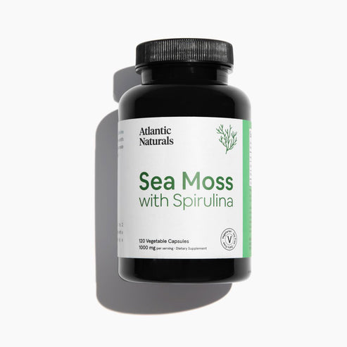 Organic Sea Moss with Spirulina Capsules | Vegan 1000mg